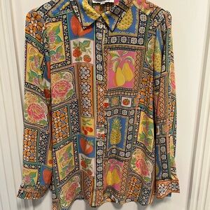 Rose + Olive multi colored Women’s Blouse. Size M